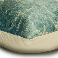 Quartz Center Teal - Teal Blue Suede Lumbar Pillow Cover