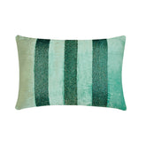Sparkling Stripe Teal Lumbar Pillow Cover