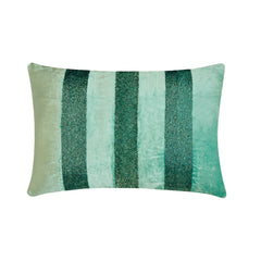 Sparkling Stripe Teal Lumbar Pillow Cover