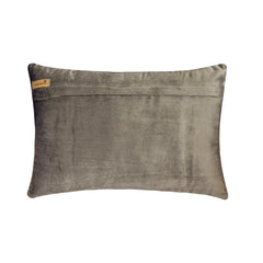Resplendent Grey - Grey Suede Lumbar Pillow Cover