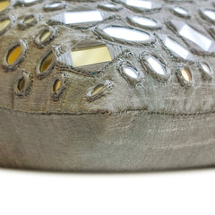 Anayna Grey - Grey Silk Lumbar Pillow Cover