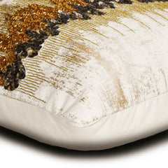 Gold Grudge Sparkle - Gold Jacquard Lumbar Pillow Cover