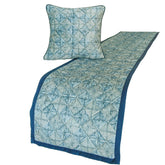 Indigo Centric Decorative Bed Runner and Pillow Cover