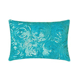 All Eyes on Aqua Lumbar Pillow Cover