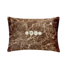 Quartz Center Brown Lumbar Pillow Cover