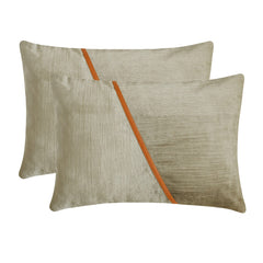 Corduroy Split Taupe Lumbar Pillow Cover
