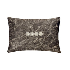 Quartz Center Brown - Brown Suede Lumbar Pillow Cover