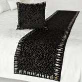 Mosaic Noir Decorative Bed Runner and Pillow Cover