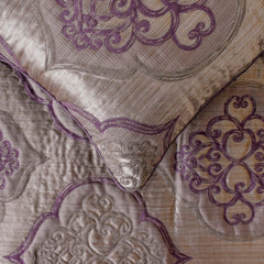 Embre Purple Decorative Bed Runner and Pillow Cover