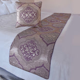 Embre Purple Decorative Bed Runner and Pillow Cover