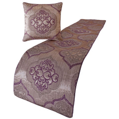 Embre Purple Decorative Bed Runner and Pillow Cover