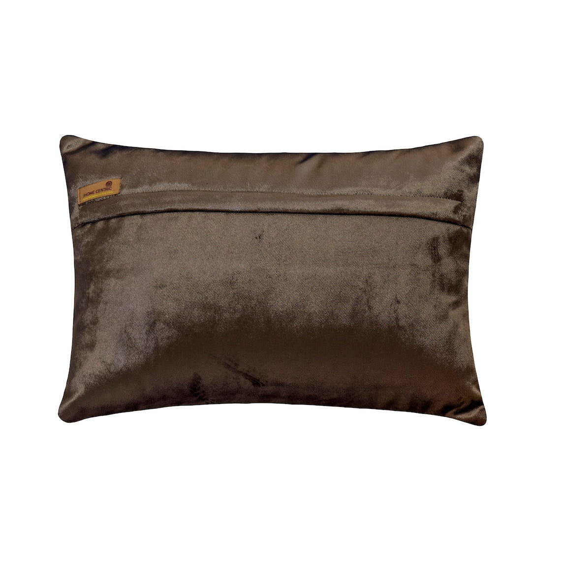 Brown Velvet Lumbar Pillow Cover, Fariba The HomeCentric