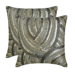 Starlight Silver - Silver Silk Throw Pillow Cover