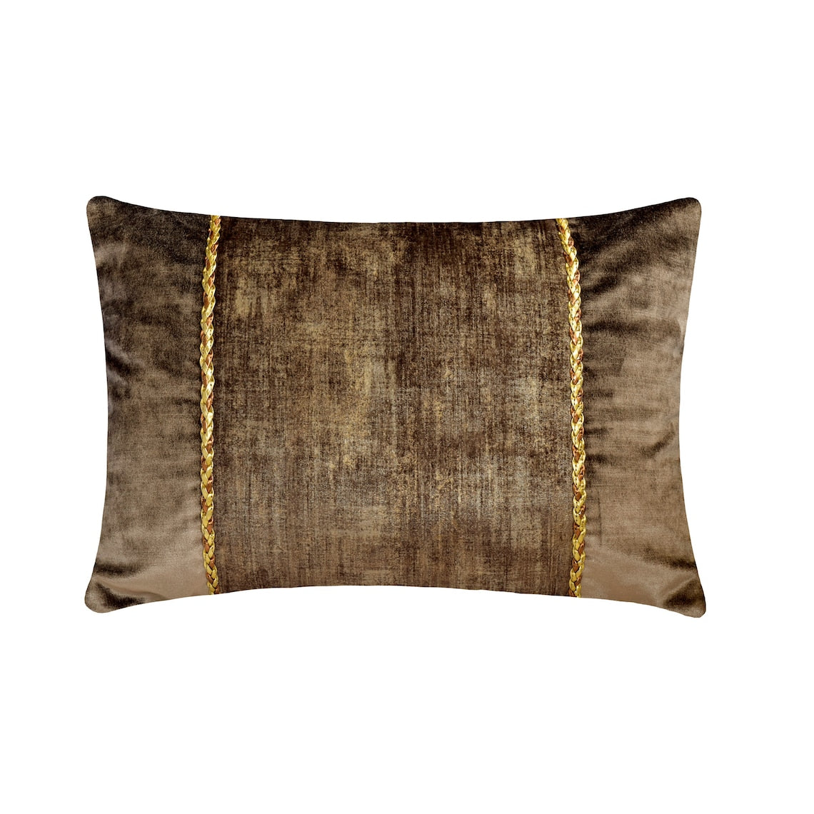 Resplendent Brown Lumbar Pillow Cover