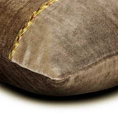 Resplendent Brown - Brown Suede Lumbar Pillow Cover