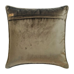 Sumptuous - Brown Velvet & Satin Throw Pillow Cover