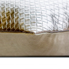 Lux Grey - Grey Faux Leather Lumbar Pillow Cover