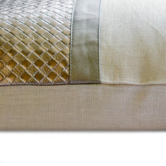 Lux Grey - Grey Faux Leather Lumbar Pillow Cover