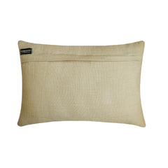 Angular Harmony - Grey & Beige Linen Lumbar Pillow Cover