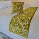 Chartreuse Charm Decorative Bed Runner and Pillow Cover