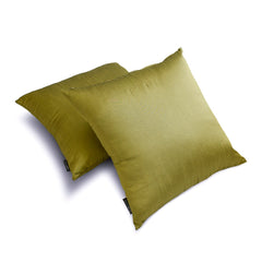 Olive Green Luxury Pack of 2 - Olive Green Art Silk Throw Pillow Cover