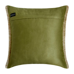 Evergreen Jute - Green Jute Throw Pillow Cover