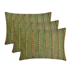 Mossy Jute Magic - Green Jute Lumbar Pillow Cover
