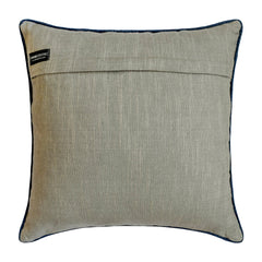 Geolattice Navy - Navy Blue Velvet Throw Pillow Cover