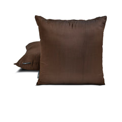 Dark Brown Luxury Pack of 2 - Brown Art Silk Throw Pillow Cover