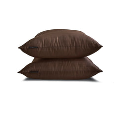 Dark Brown Luxury Pack of 2 - Brown Art Silk Throw Pillow Cover