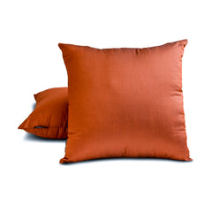 Rust Luxury Pack of 2 - Rust Art Silk Throw Pillow Cover