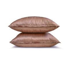 Copper Luxury Pack of 2 - Copper Art Silk Throw Pillow Cover