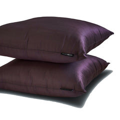Dark Plum Luxury Pack of 2 - Dark Plum Art Silk Throw Pillow Cover