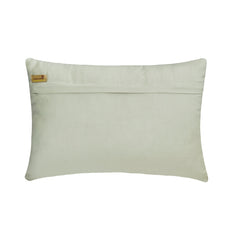 Luminous Jewels - Silver & Ivory Jacquard Lumbar Pillow Cover