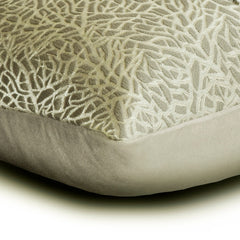 Luminous Jewels - Silver & Ivory Jacquard Lumbar Pillow Cover