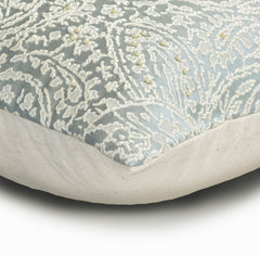 Paisley Finesse - Light Blue Jacquard Lumbar Pillow Cover