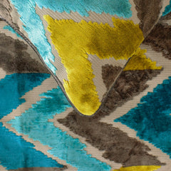 Plume Palatte - Velvet Blue Decorative Bed Runner and Pillow Cover