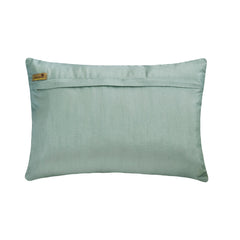 Hexa Symmetry - Light Blue Jacquard Lumbar Pillow Cover