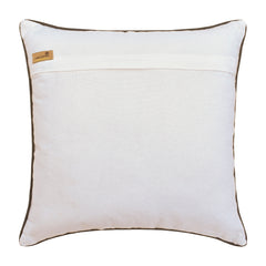 Zig Zag Zest - White Cotton Throw Pillow Cover