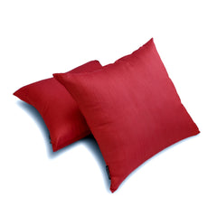 Blood Red Luxury Pack of 2 - Blood Red Art Silk Throw Pillow Cover