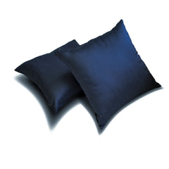 Navy Blue Luxury Pack of 2 - Navy Blue Art Silk Throw Pillow Cover