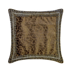 Brown Mosaic Throw Pillow Cover