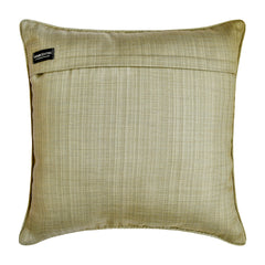Timeless Tapastries - Dark Green & Mustard Jacquard Throw Pillow Cover