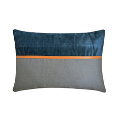 Corduroy Cozies Blue Lumbar Pillow Cover