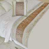 Luxe Velvet Lines Decorative Bed Runner and Pillow Cover