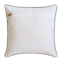 Optic Gaze - Grey Cotton Throw Pillow Cover