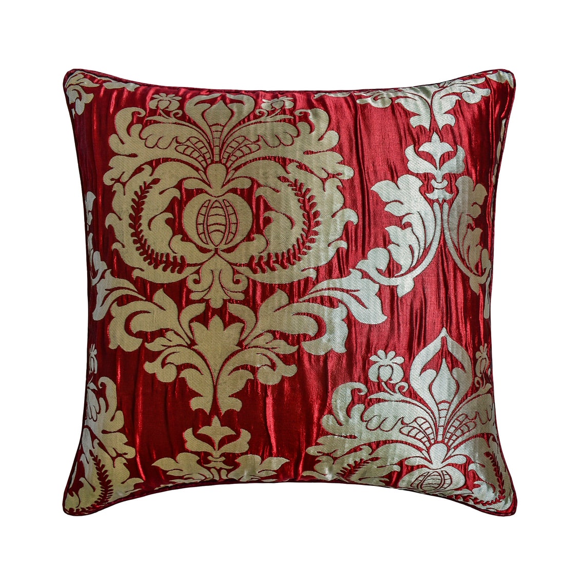 Damask Aurum Throw Pillow Cover