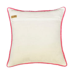 Chirpy Cheeks - Blue Cotton Throw Pillow Cover