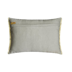 Boho Romance - Blue Jute Lumbar Pillow Cover