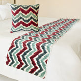 Chevron Symphony Decorative Bed Runner and Pillow Cover